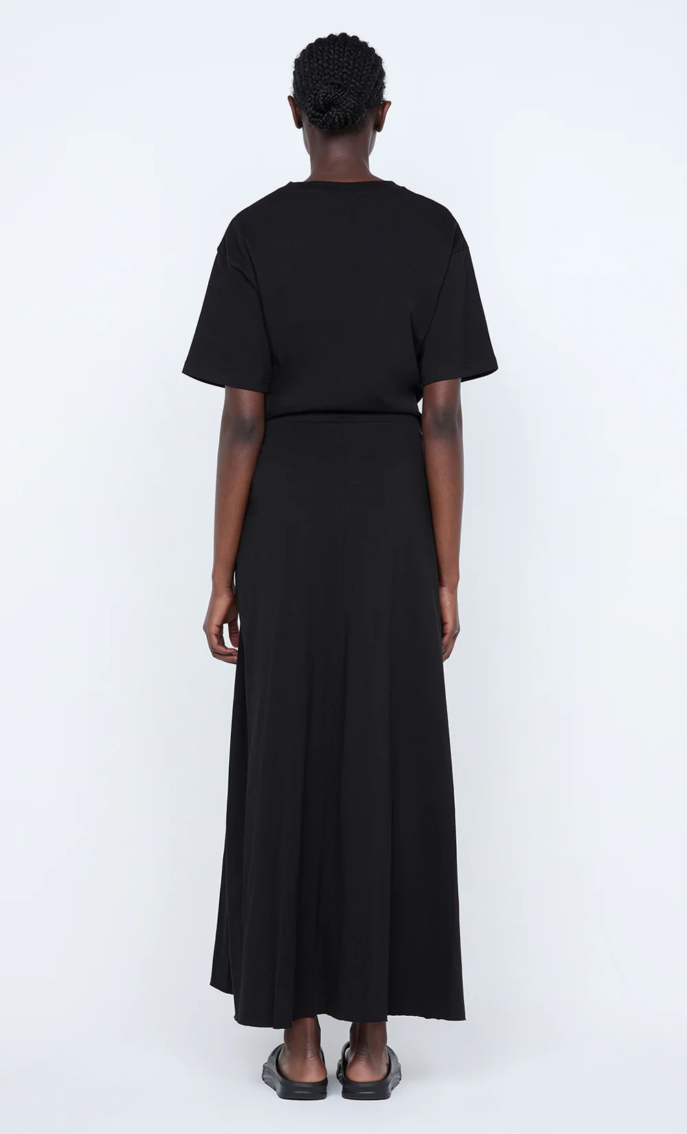 CYPRUS TWIST TEE DRESS - BLACK - Image 7